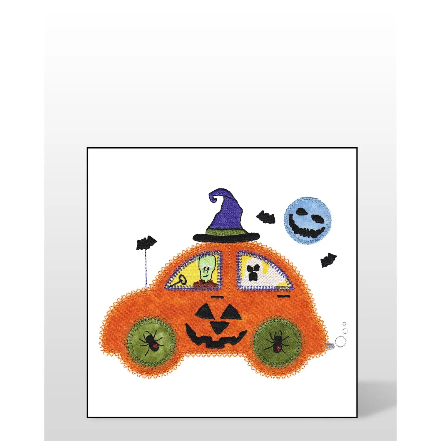 GO! Pumpkin Cute Car Embroidery Designs by V-Stitch Designs