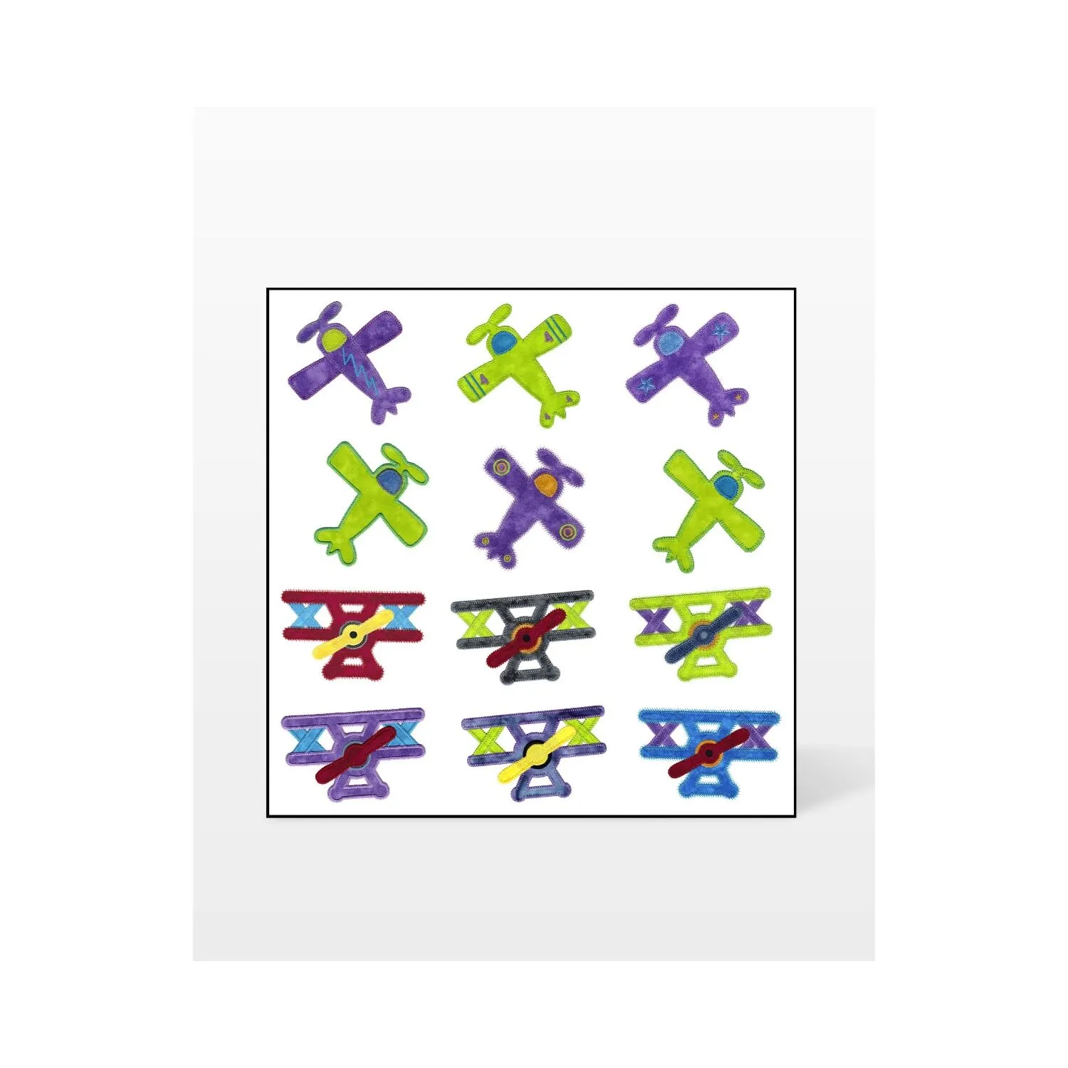 GO! Airplanes Embroidery Designs by V-Stitch Designs