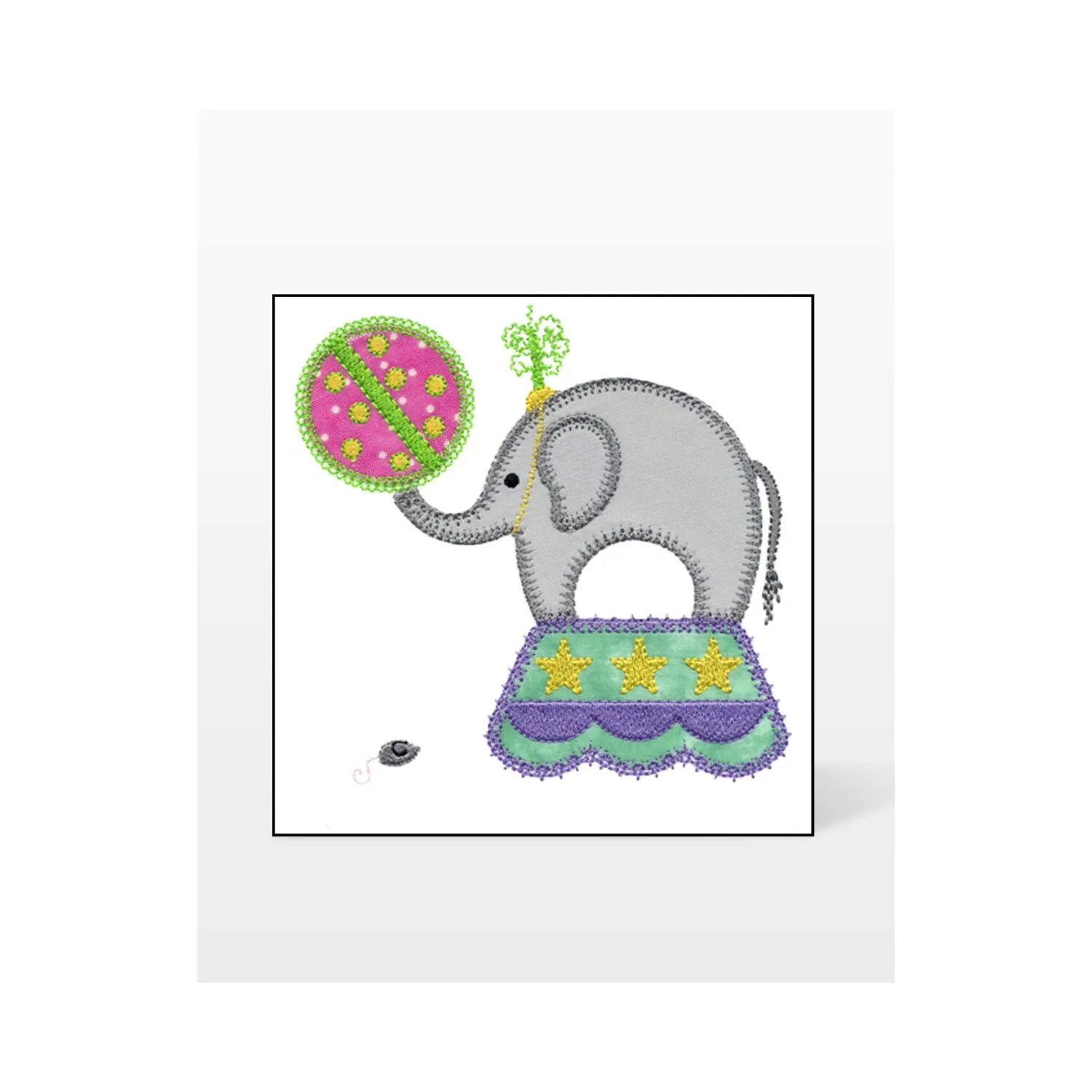 GO! Circus Elephant Embroidery Designs by V-Stitch Designs