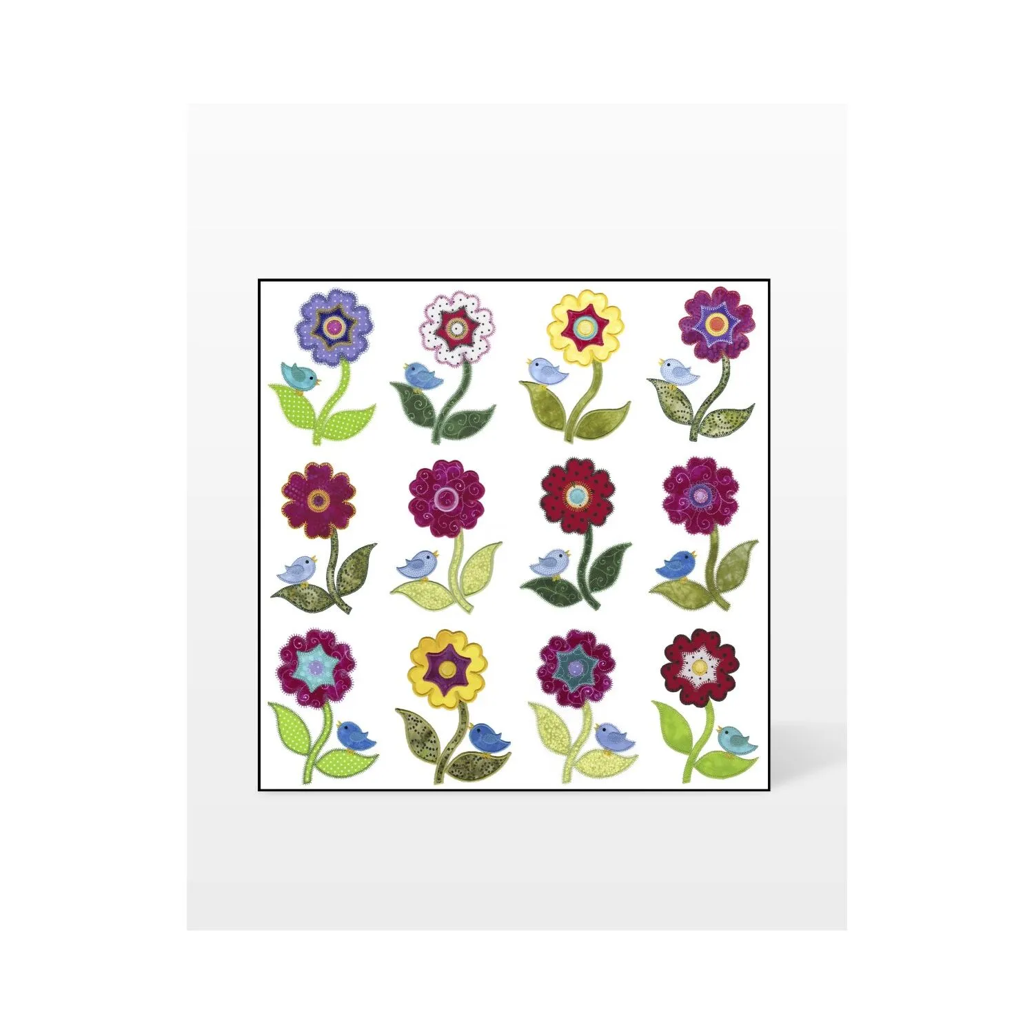 GO! Little Round Flower Embroidery Design by V-Stitch Designs
