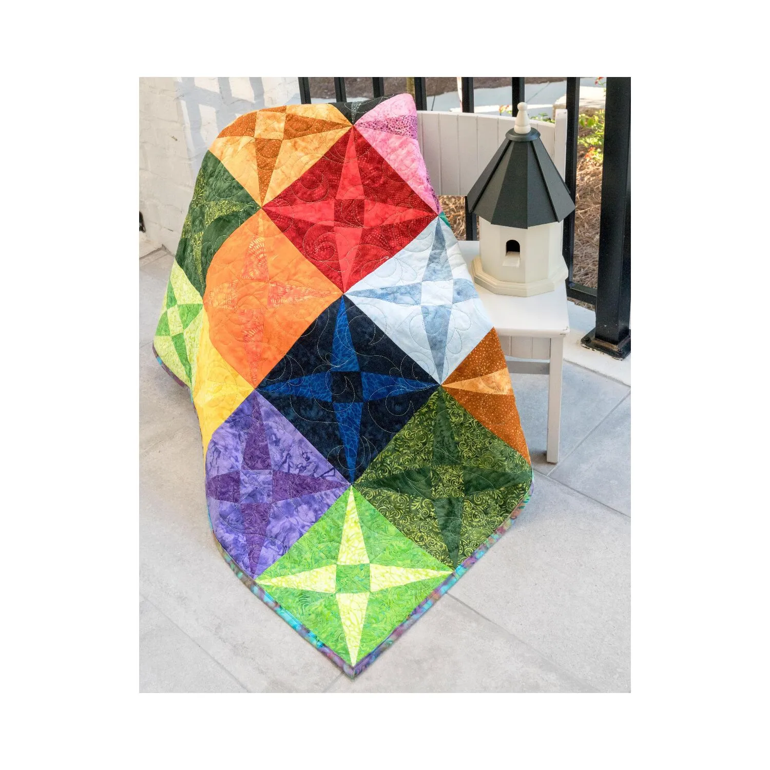 GO! Rainbow Canoeing on the Canal Quilt Pattern