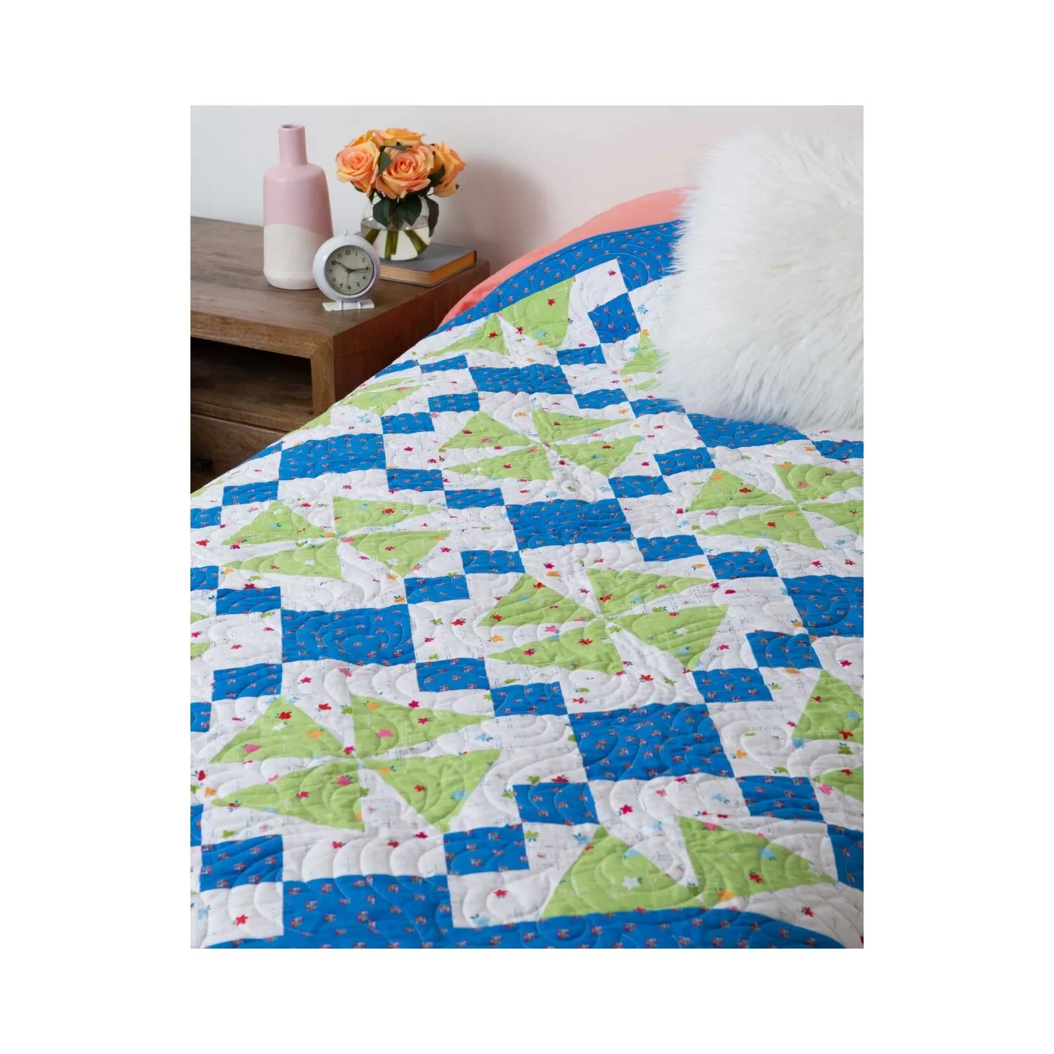 GO! Qube 10 Upbeat Angles Throw Quilt Pattern