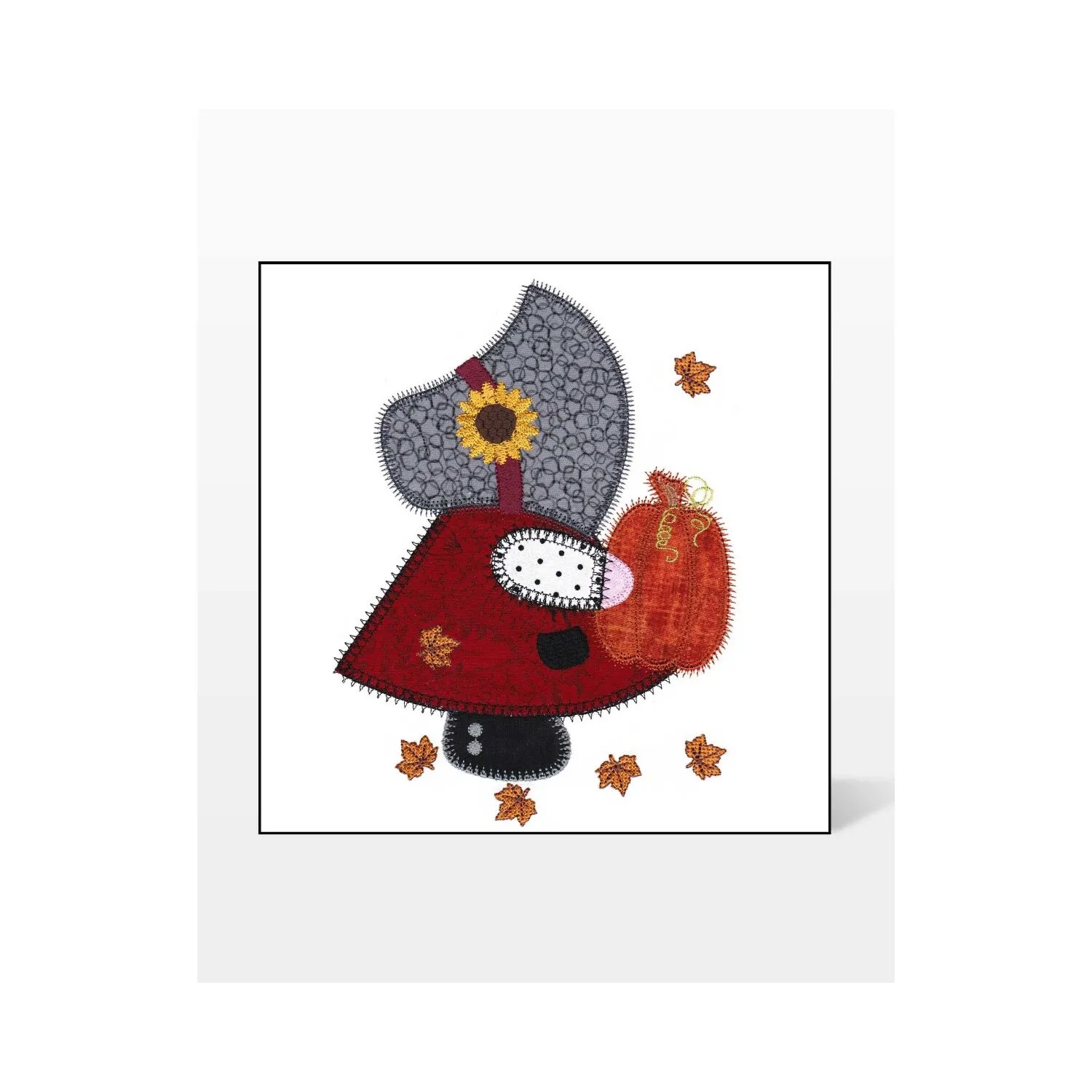 GO! Fall Sunbonnet Sue Embroidery Design by V-Stitch Designs