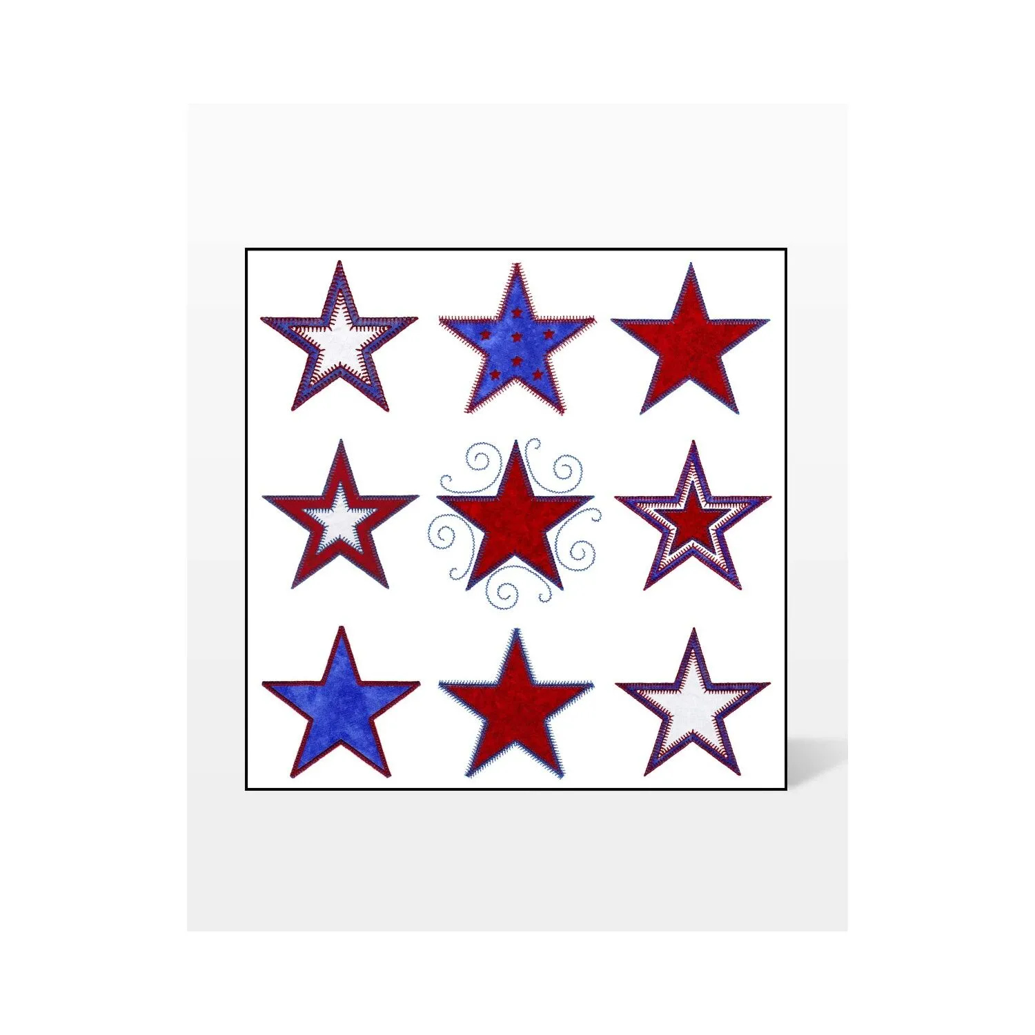 GO! Stars Embroidery Designs by V-Stitch Designs