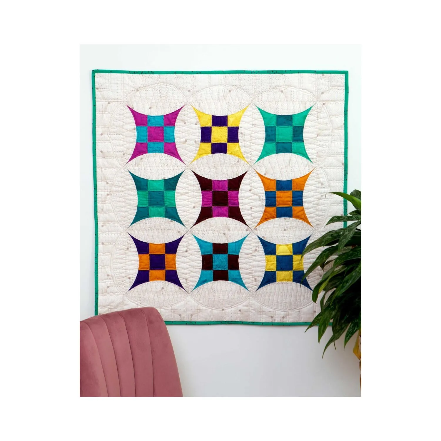 GO! Dart Around Glorified Nine Patch Throw Quilt Pattern