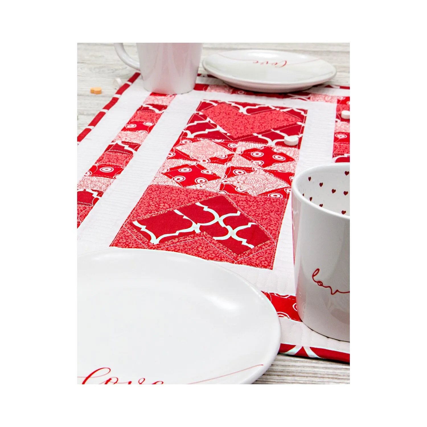 GO! Wonky Heart Table Runner Pattern