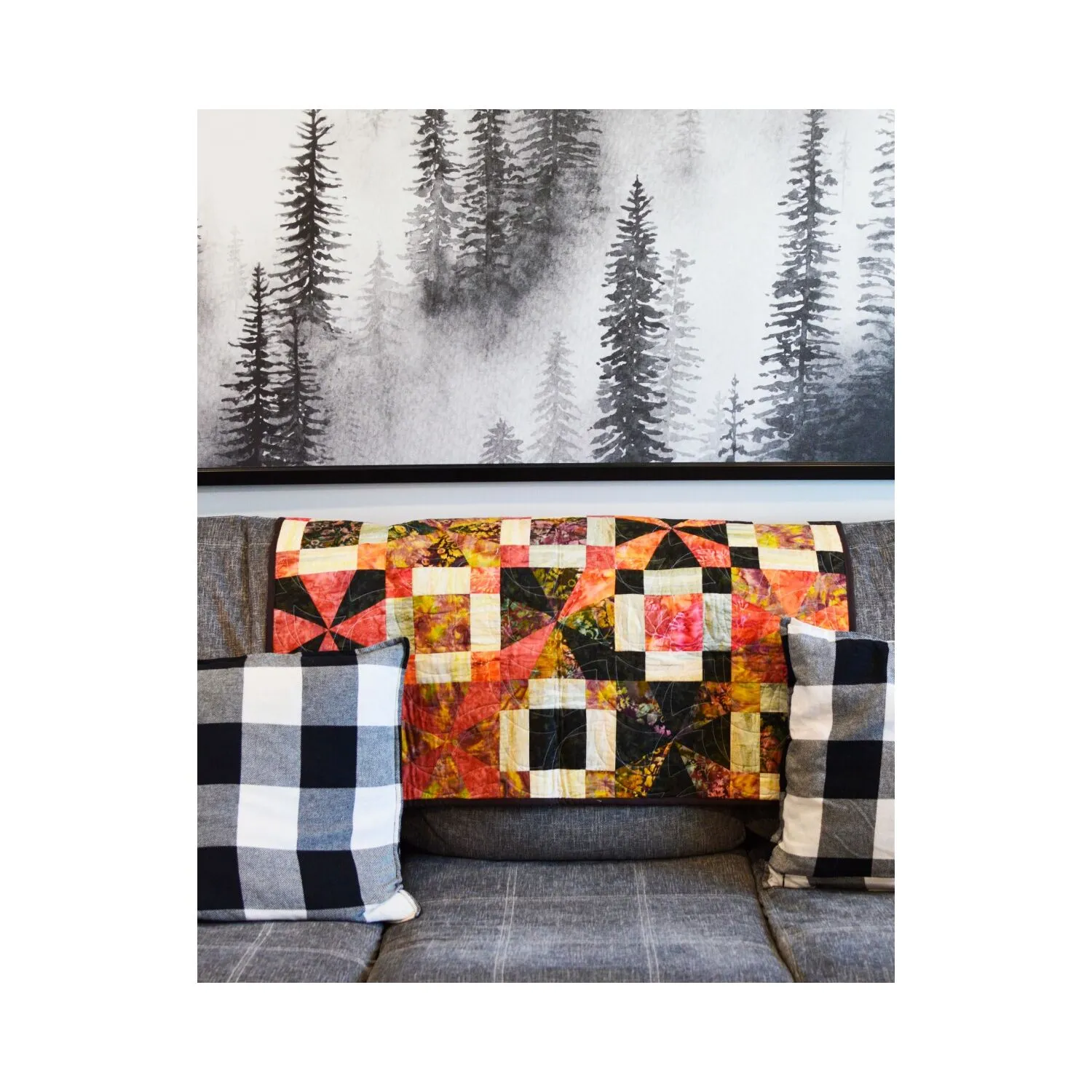 GO! Qube 8 Falling for Pinwheels Throw Quilt Pattern
