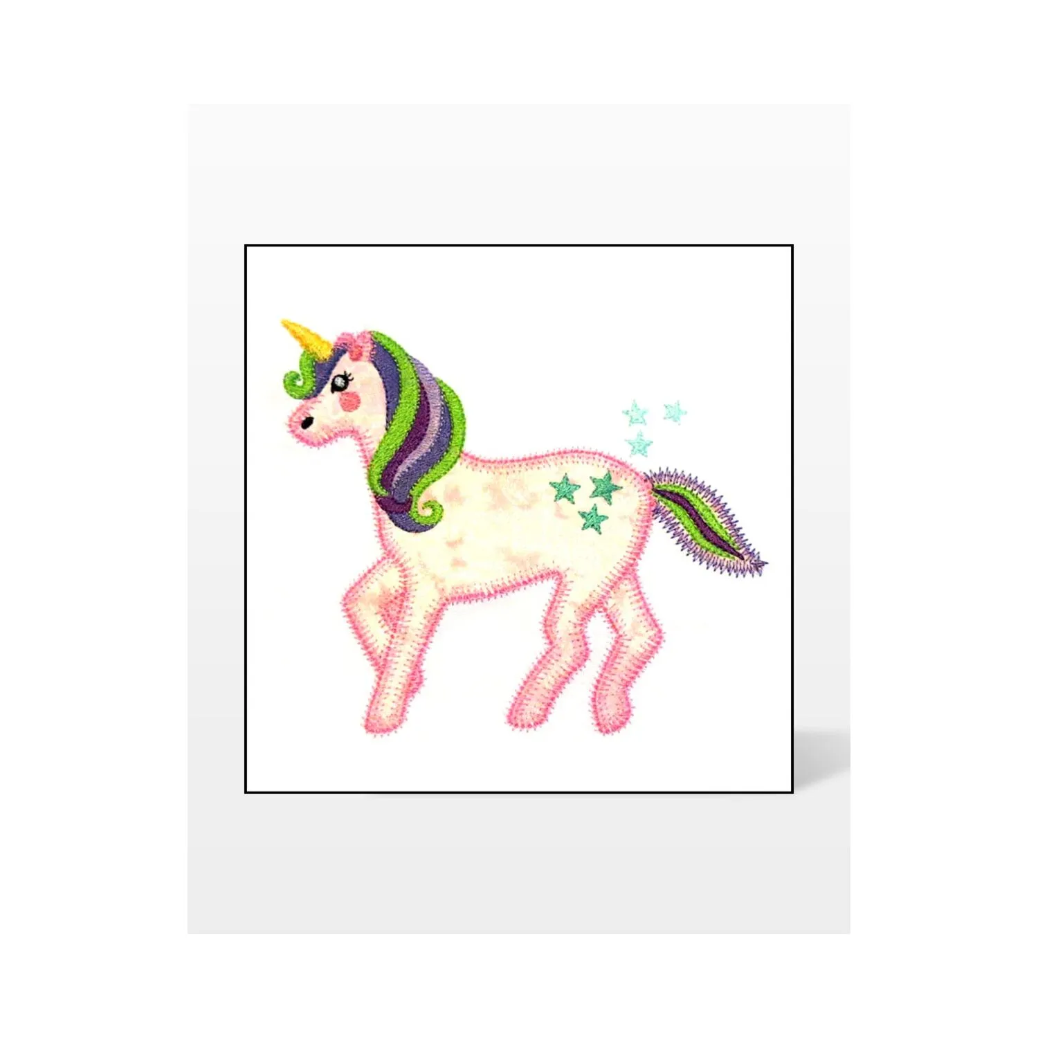 GO! Unicorn Single 1 Embroidery by V-Stitch Designs