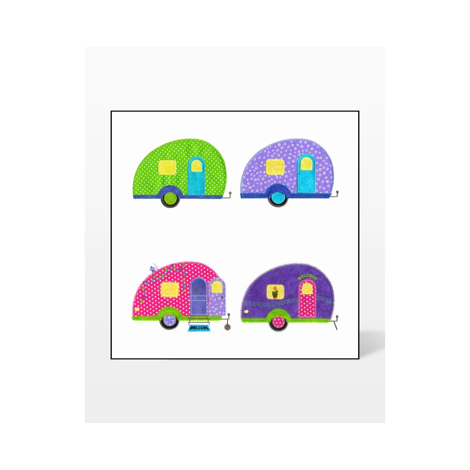 GO! Camper Set Embroidery by V-Stitch Designs