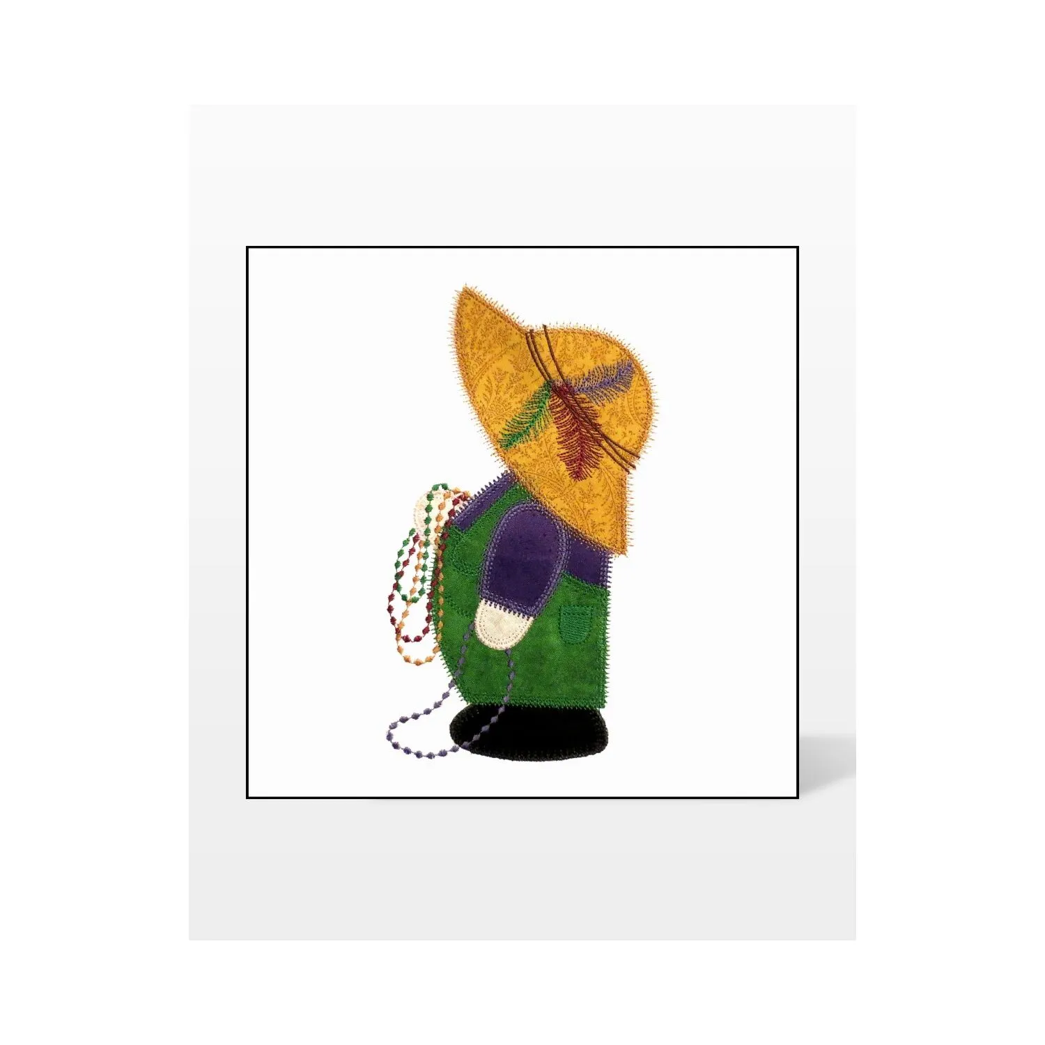 GO! Mardi Gras Overall Sam Embroidery by V-Stitch Designs