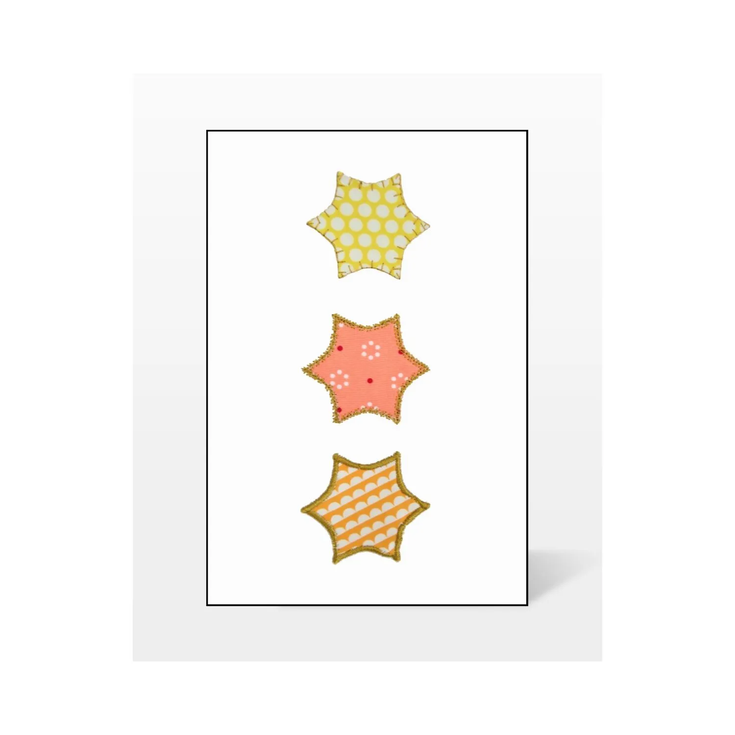 Studio Stars-6 Point-Long Cut Embroidery Designs