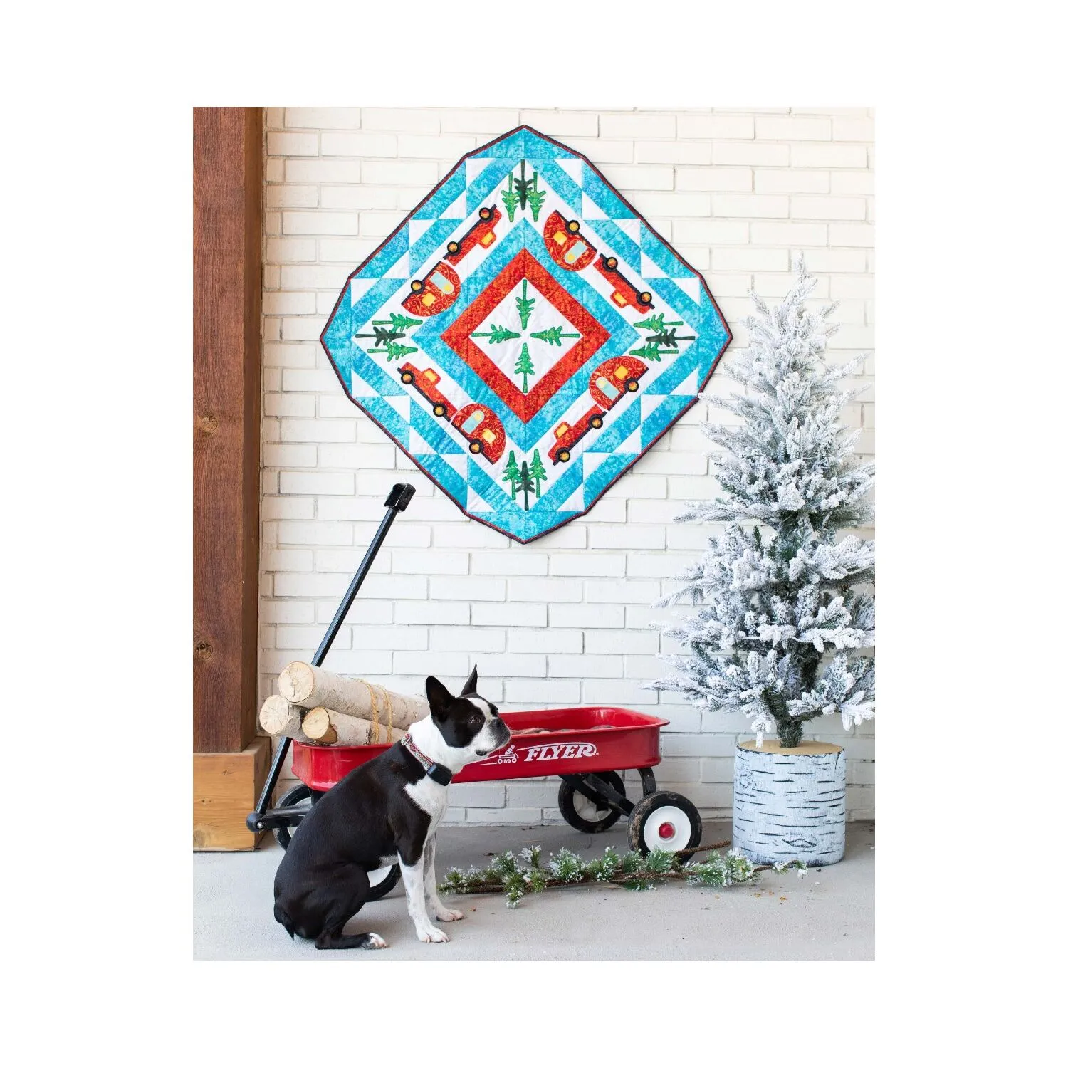 GO! Red Truck Christmas Table Topper Pattern
