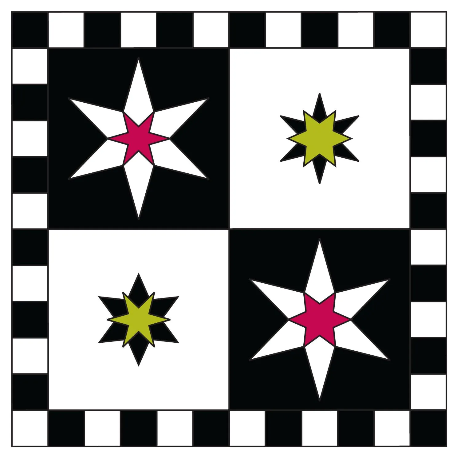 GO! 6 Point Stars Pattern