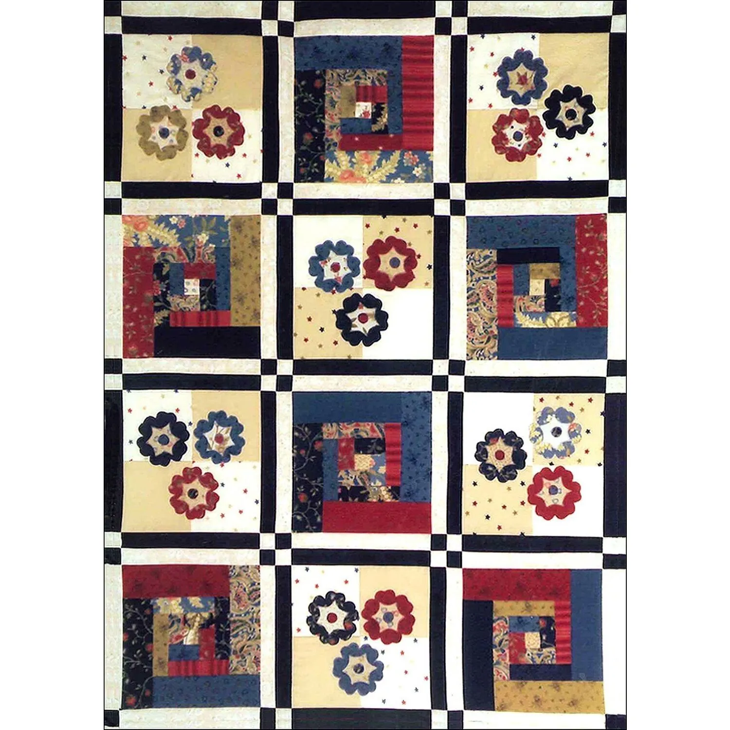 GO! Cabins & Posies Quilt Pattern