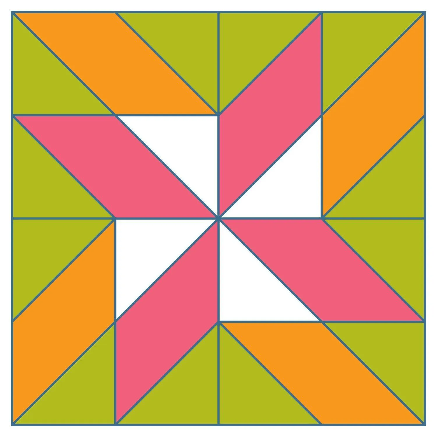 Block #1- Twisted 4-Point Star Pattern Download