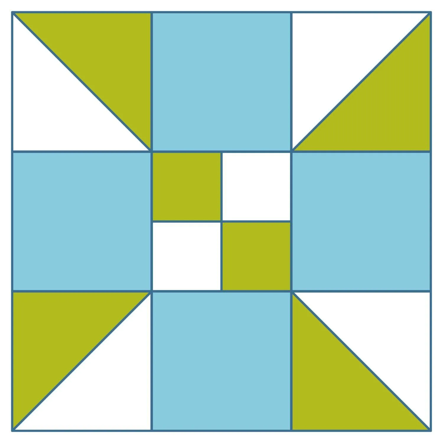 Block #11- Calico Puzzle Pattern