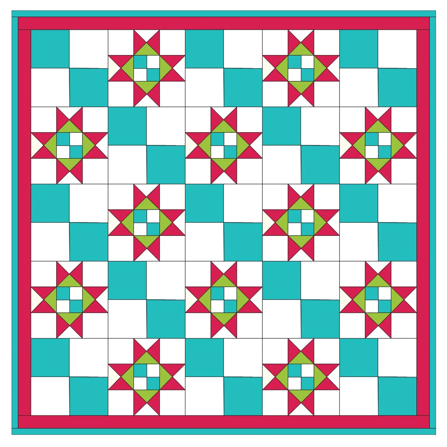 GO! 4-Patch Stars Wall Hanging Pattern