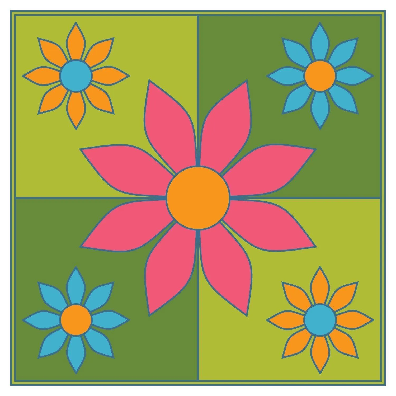GO! Flower Power Pillow Pattern