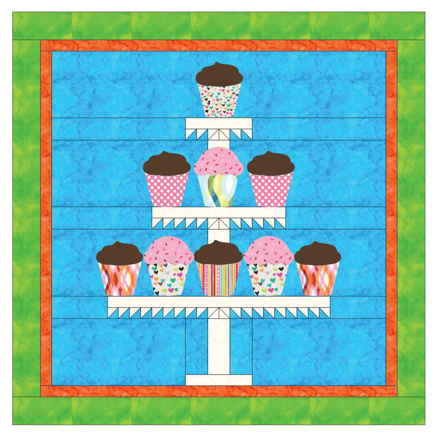 GO! Cupcakes Wall Hanging Pattern