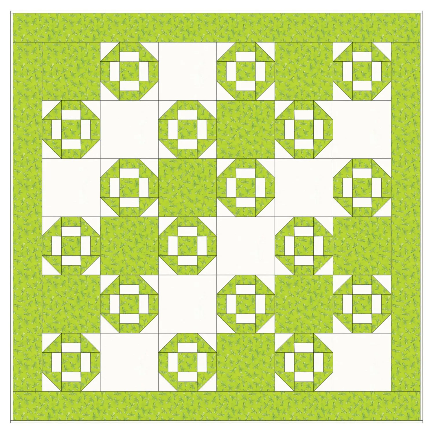 Studio Dreaming in Green Quilt Pattern