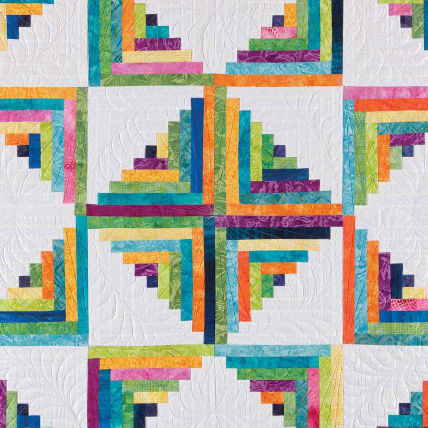 GO! Scrappy Star Log Cabin Quilt Pattern - AccuQuilt
