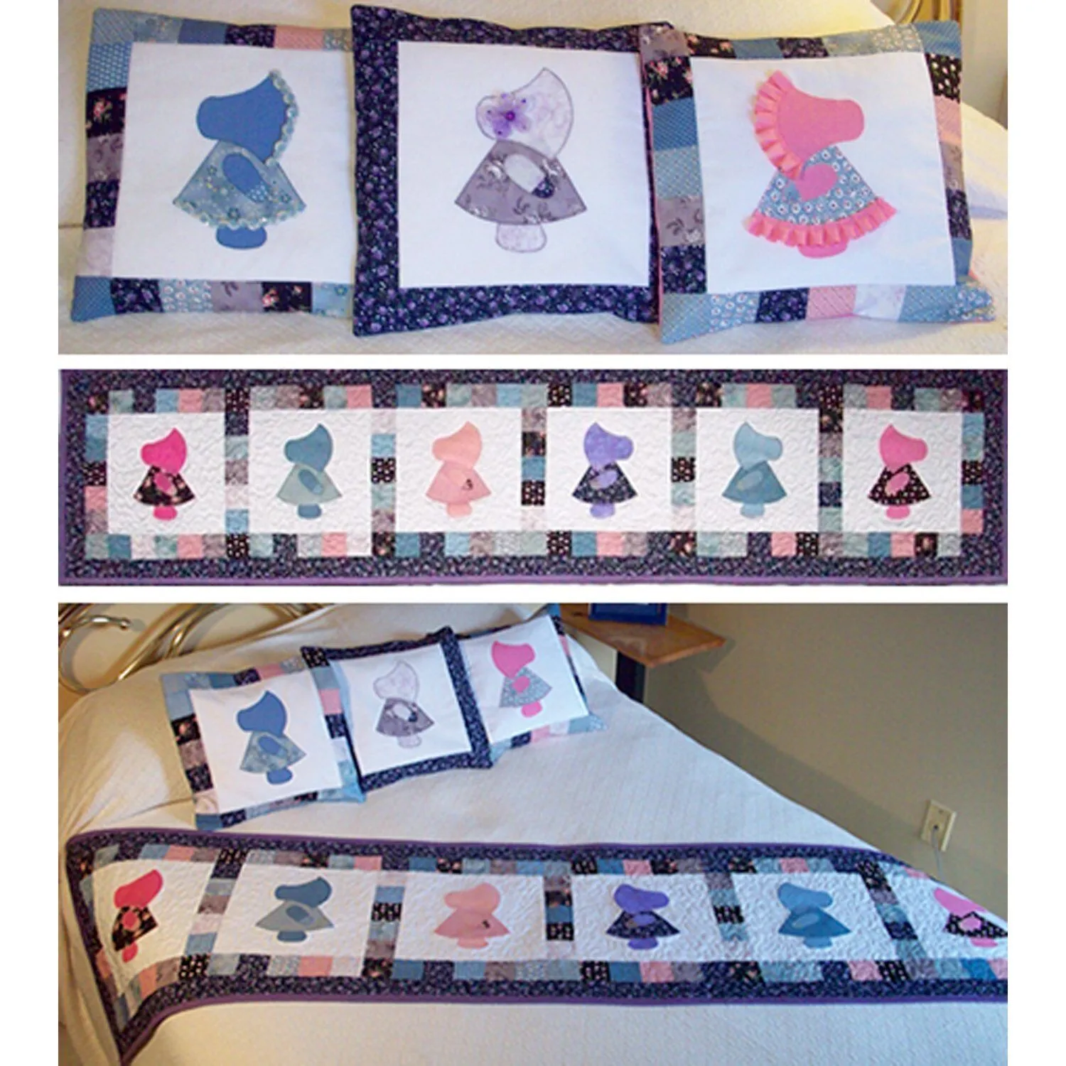 Sunbonnet Sue Bed Runner & Pillows Pattern